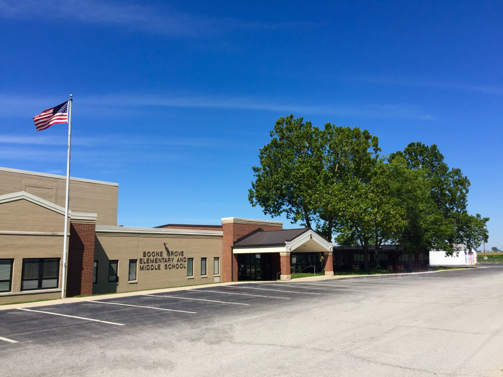 The Boone Grove Elementary and Middle School Building