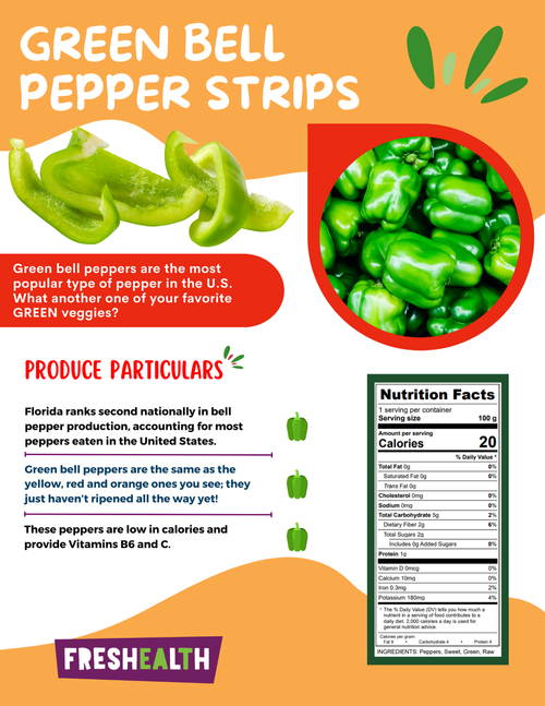 green+bell pepper strips